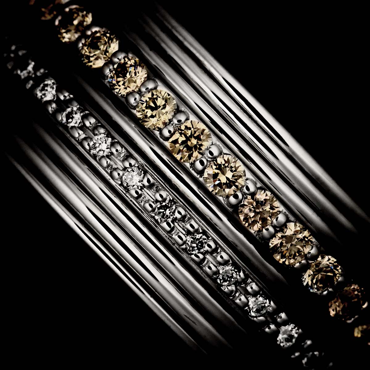 Diamond 0.60ct/ 0.10ct Ring 18K WG 750 Pt size6.25-6.5(US)