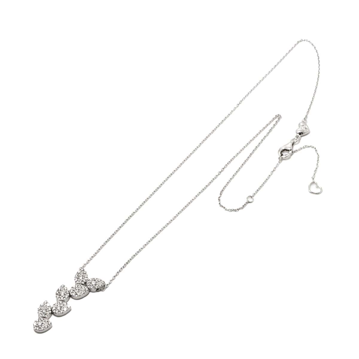 Diamond 0.64ct Necklace 18K White Gold 750