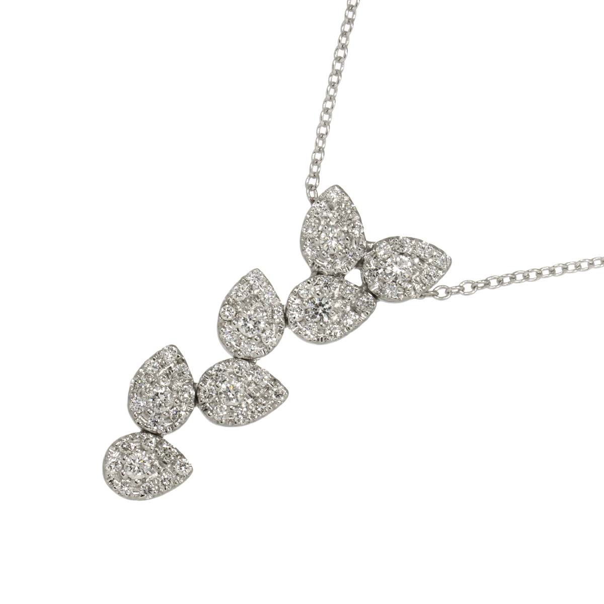 Diamond 0.64ct Necklace 18K White Gold 750