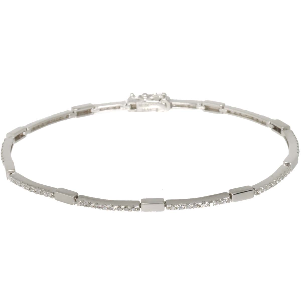 Diamond 1.00ct Bracelet 18K White Gold 750