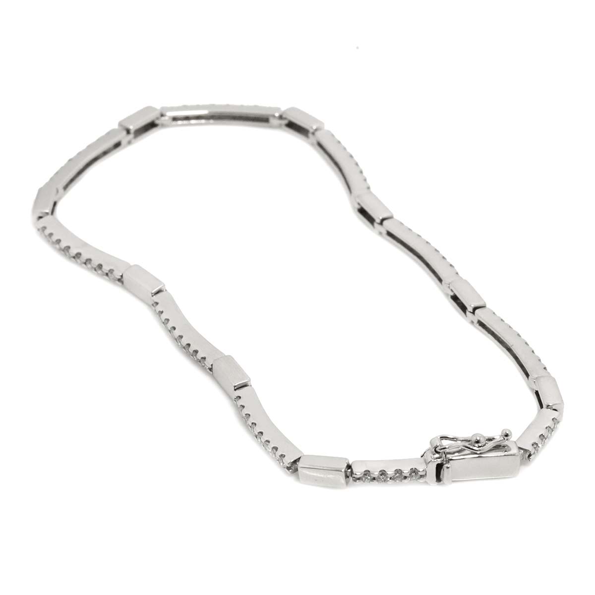 Diamond 1.00ct Bracelet 18K White Gold 750