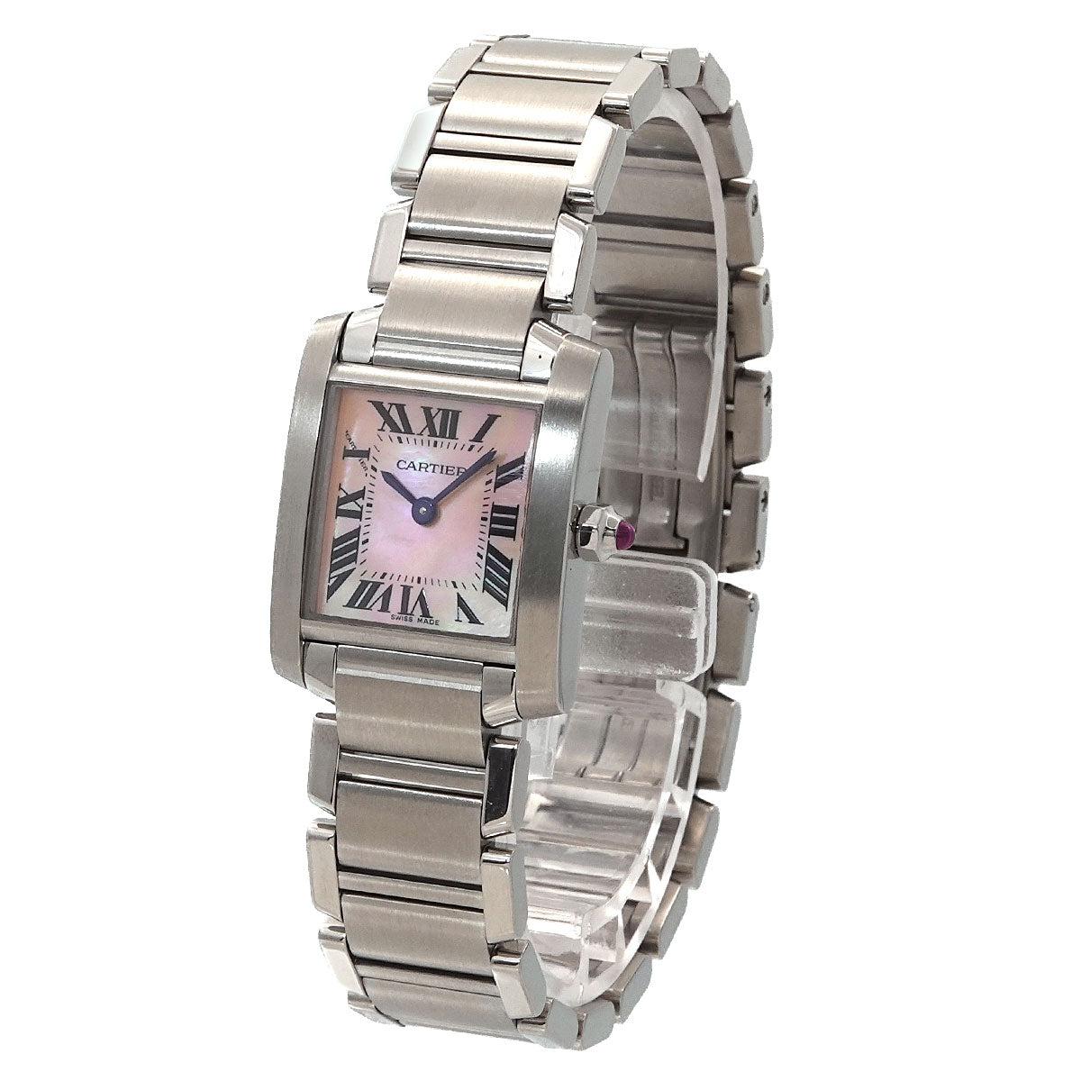 Tank Francaise SM W51028Q3 Quartz Pink Shell Dial Ladies