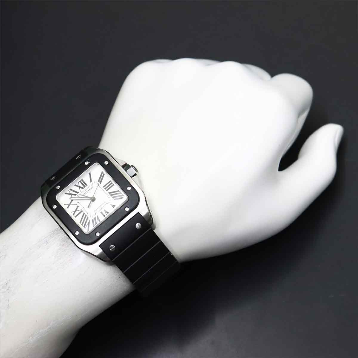 Santos 100 LM W20121U2 Automatic Silver Dial mens Watch