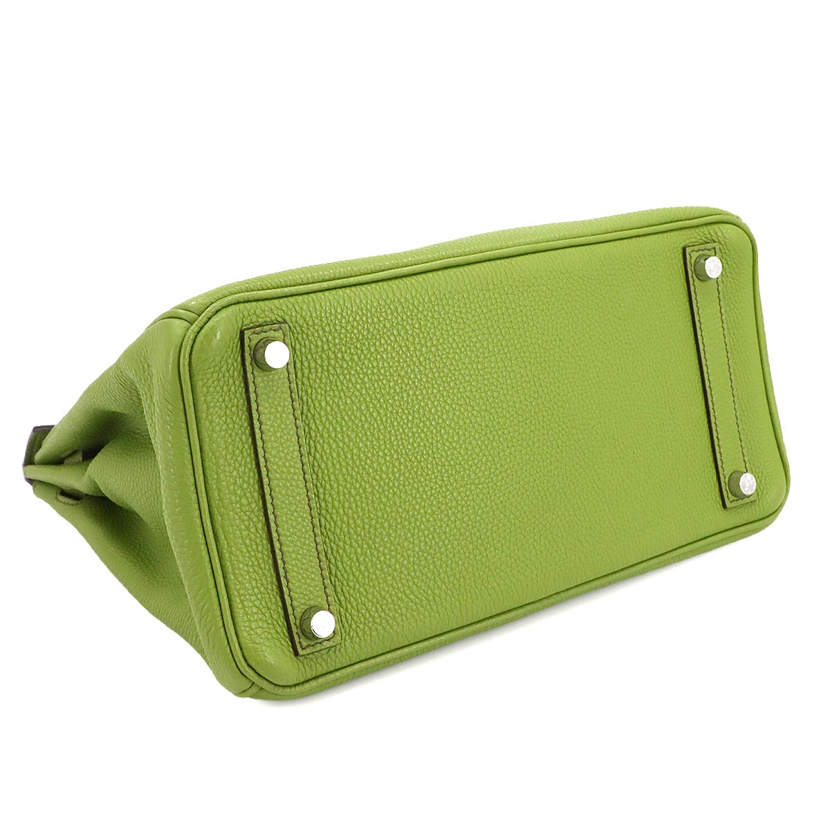 Haut a Courroies 28 Veau Togo Anis green Hand Bag Purse