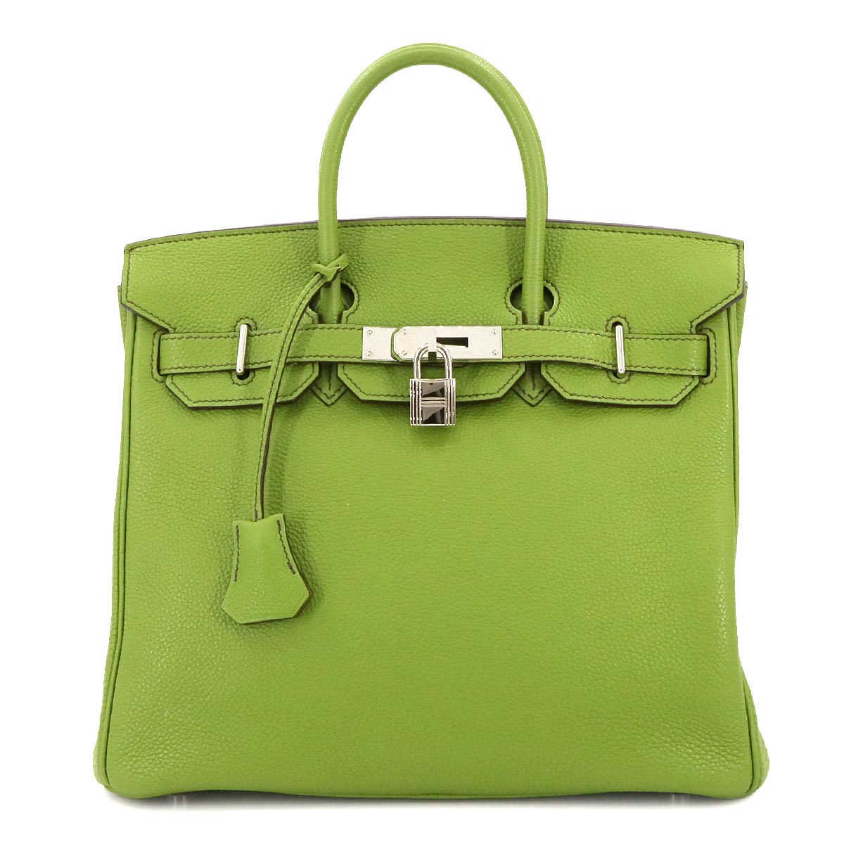 Haut a Courroies 28 Veau Togo Anis green Hand Bag Purse