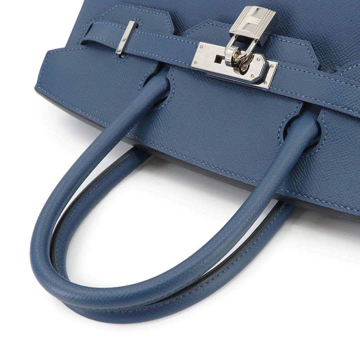 Birkin 30 Veau Epsom Blue Thalassa Hand Bag Purse