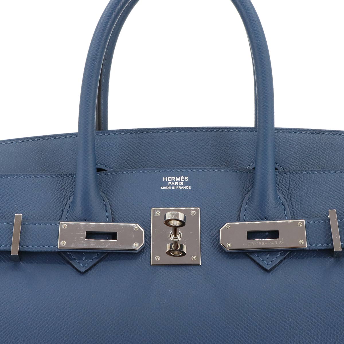 Birkin 30 Veau Epsom Blue Thalassa Hand Bag Purse