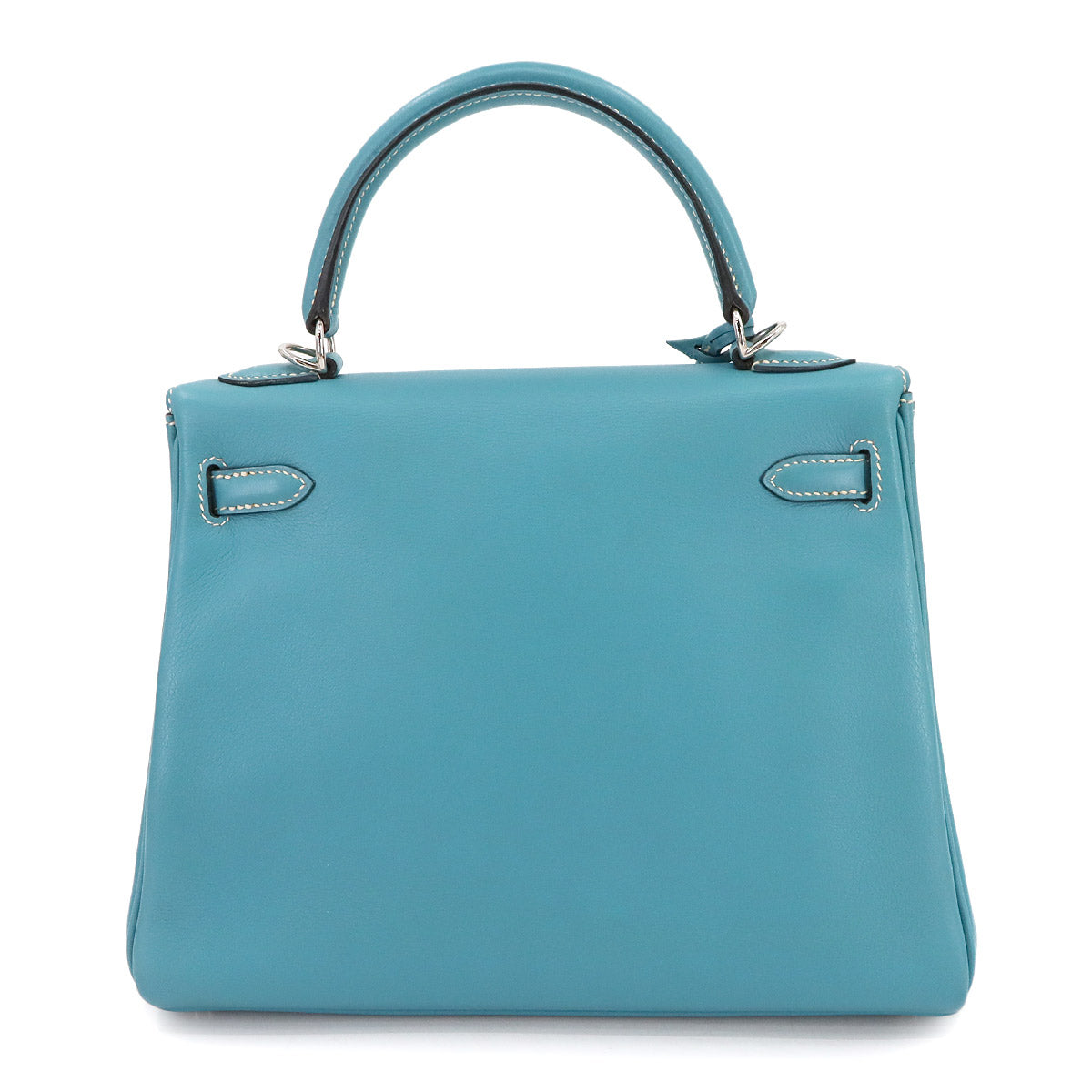 Kelly 25 Veau Gulliver Bleu Jean Hand Shoulder Bag