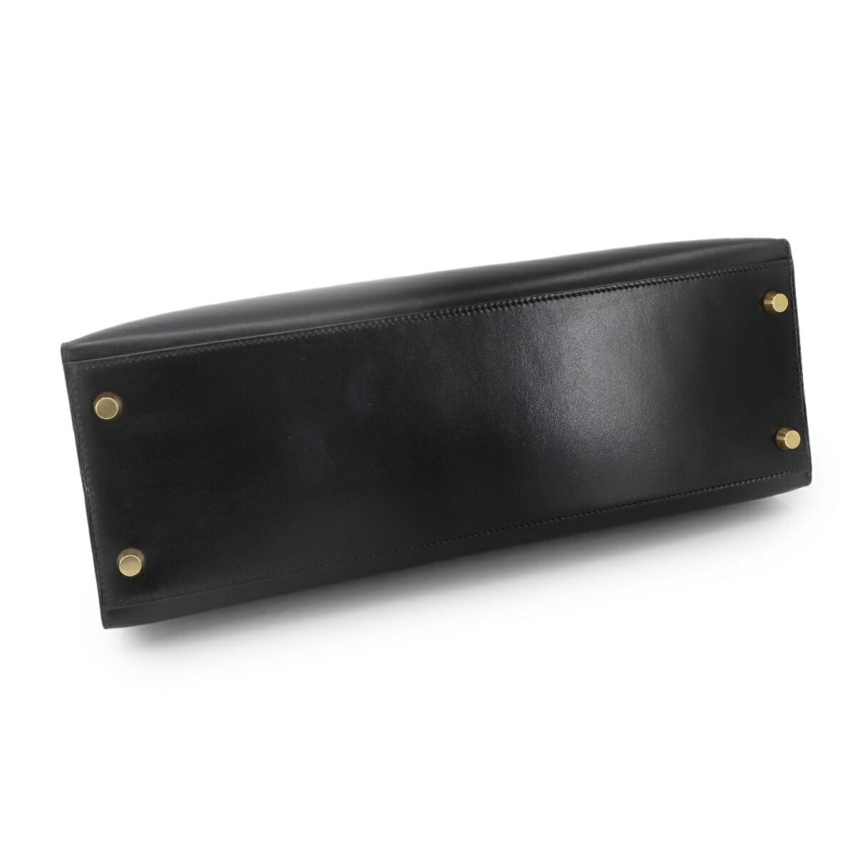 Kelly 32 Box calf Black 2way Hand Shoulder Bag Purse