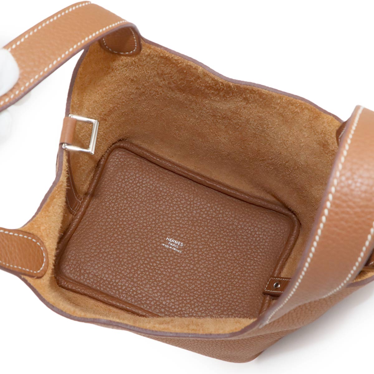 Picotin Lock PM Hand Bag Taurillon Clemence Gold Purse