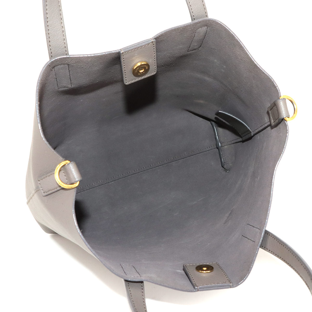 Shopping Toy 2way Tote Shoulder Bag Leather Gray 498612