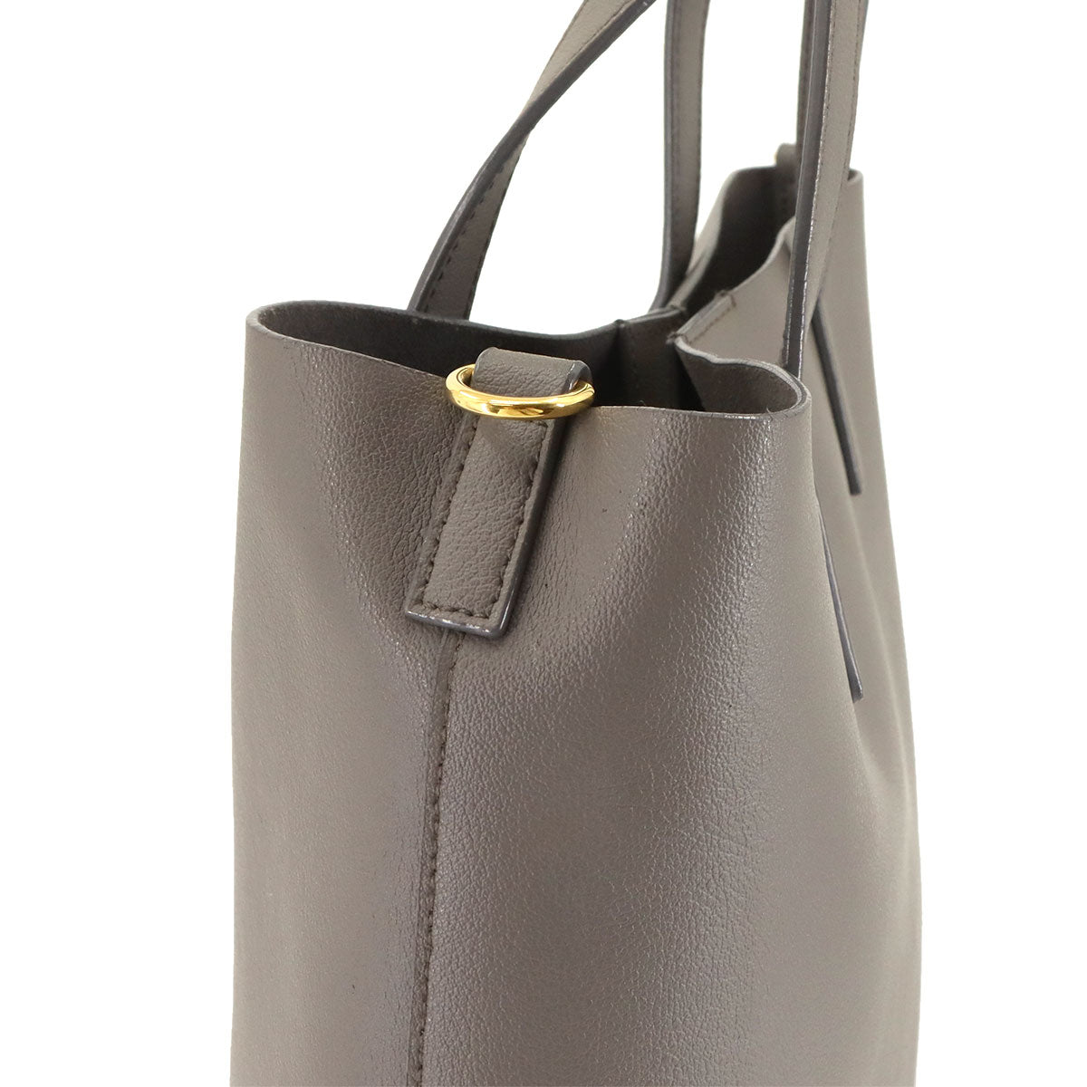 Shopping Toy 2way Tote Shoulder Bag Leather Gray 498612