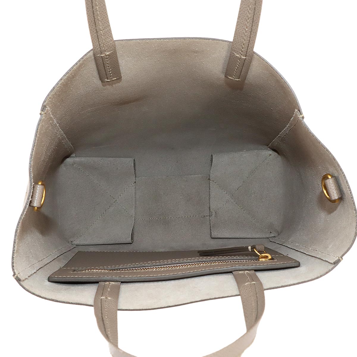 Small Vertical Cabas 2way Tote Shoulder Bag Leather 189813