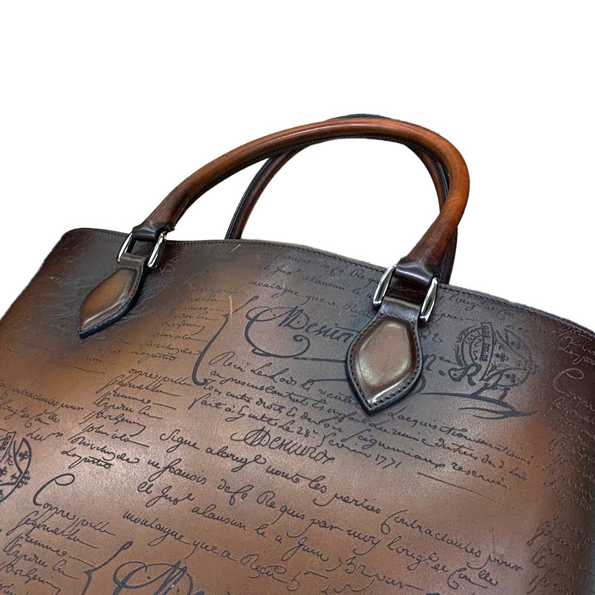 Calligraphy Toujours Tote Bag Venezia Leather Brown Purse
