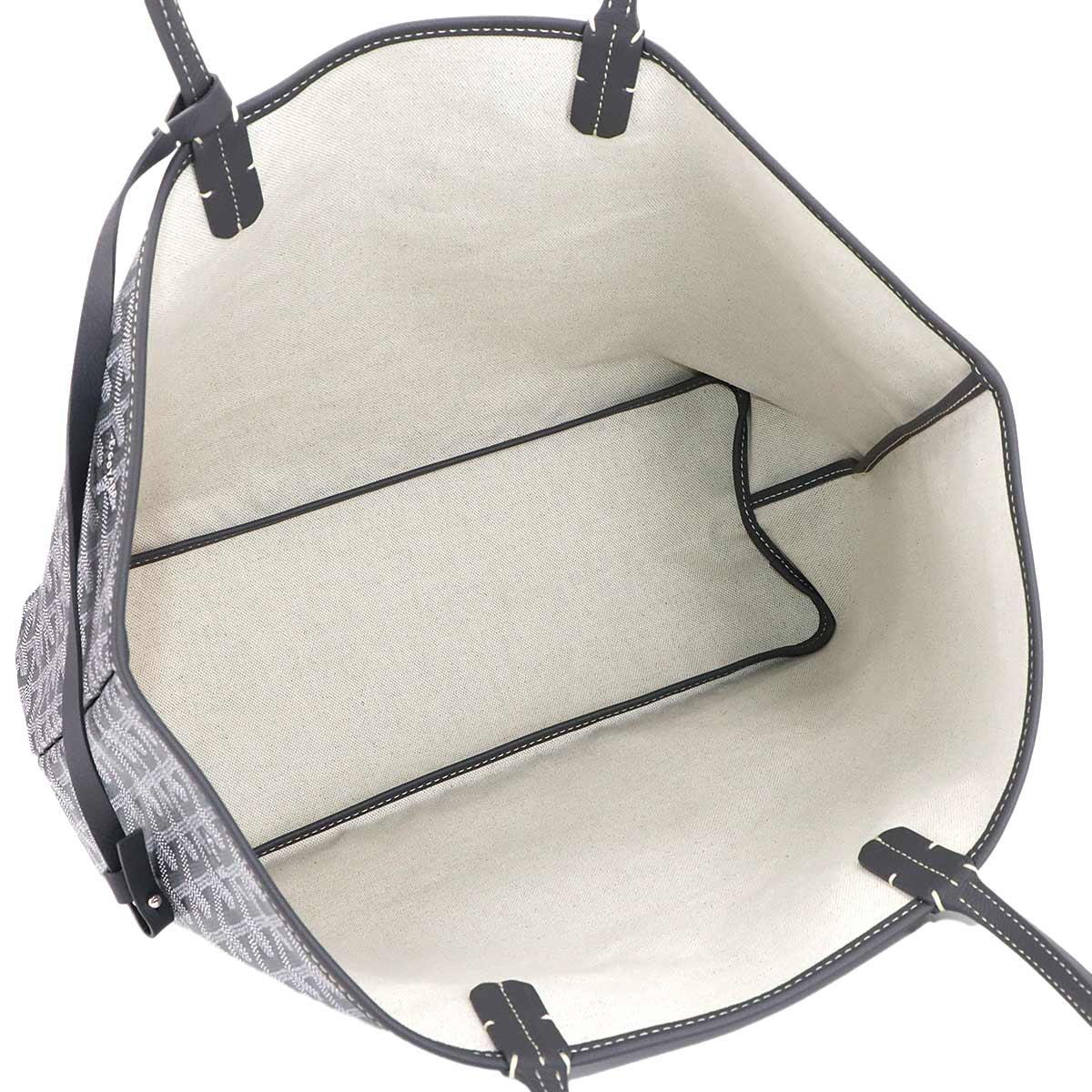 Saint Louis PM Tote Bag PVC Leather Gray Herringbone Unisex