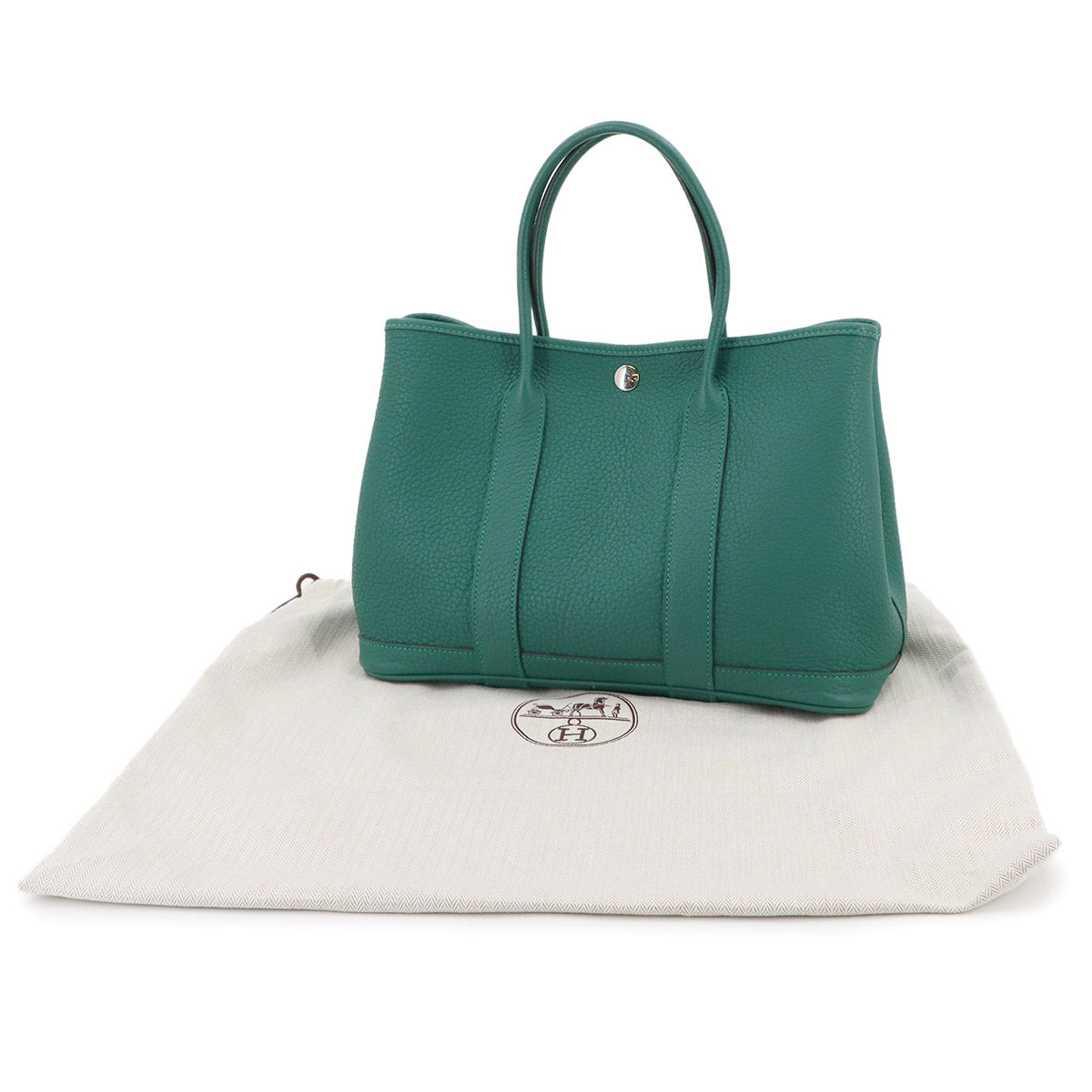 Garden Party TPM Tote Bag Leather Negonda Malachite Purse