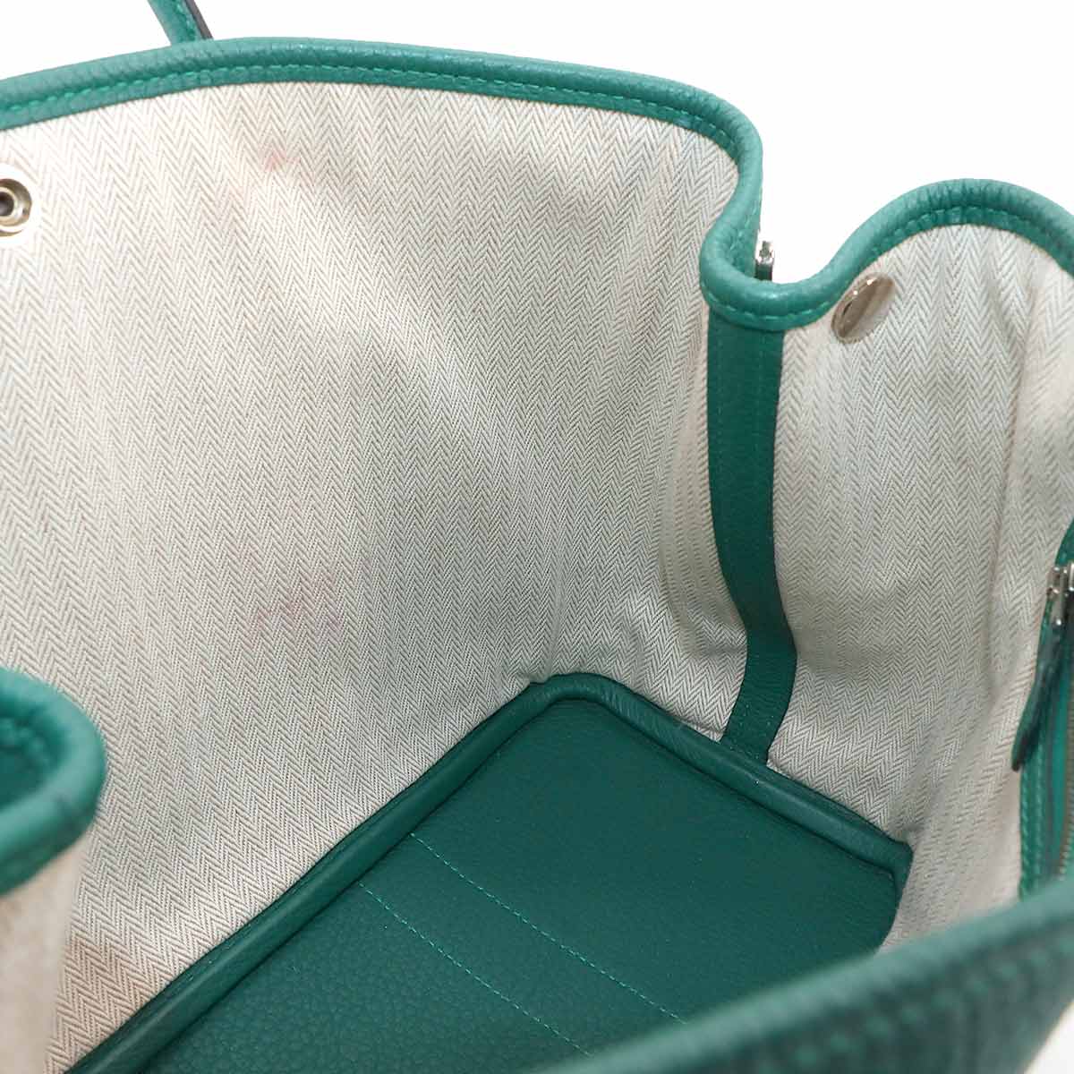 Garden Party TPM Tote Bag Leather Negonda Malachite Purse