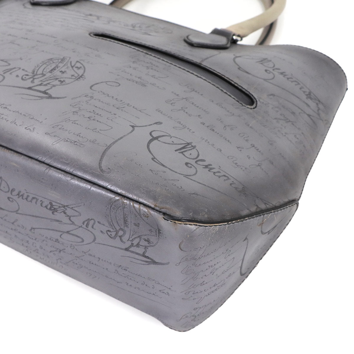 Calligraphy Toujours Mini Neo Tote Bag Grey Purse