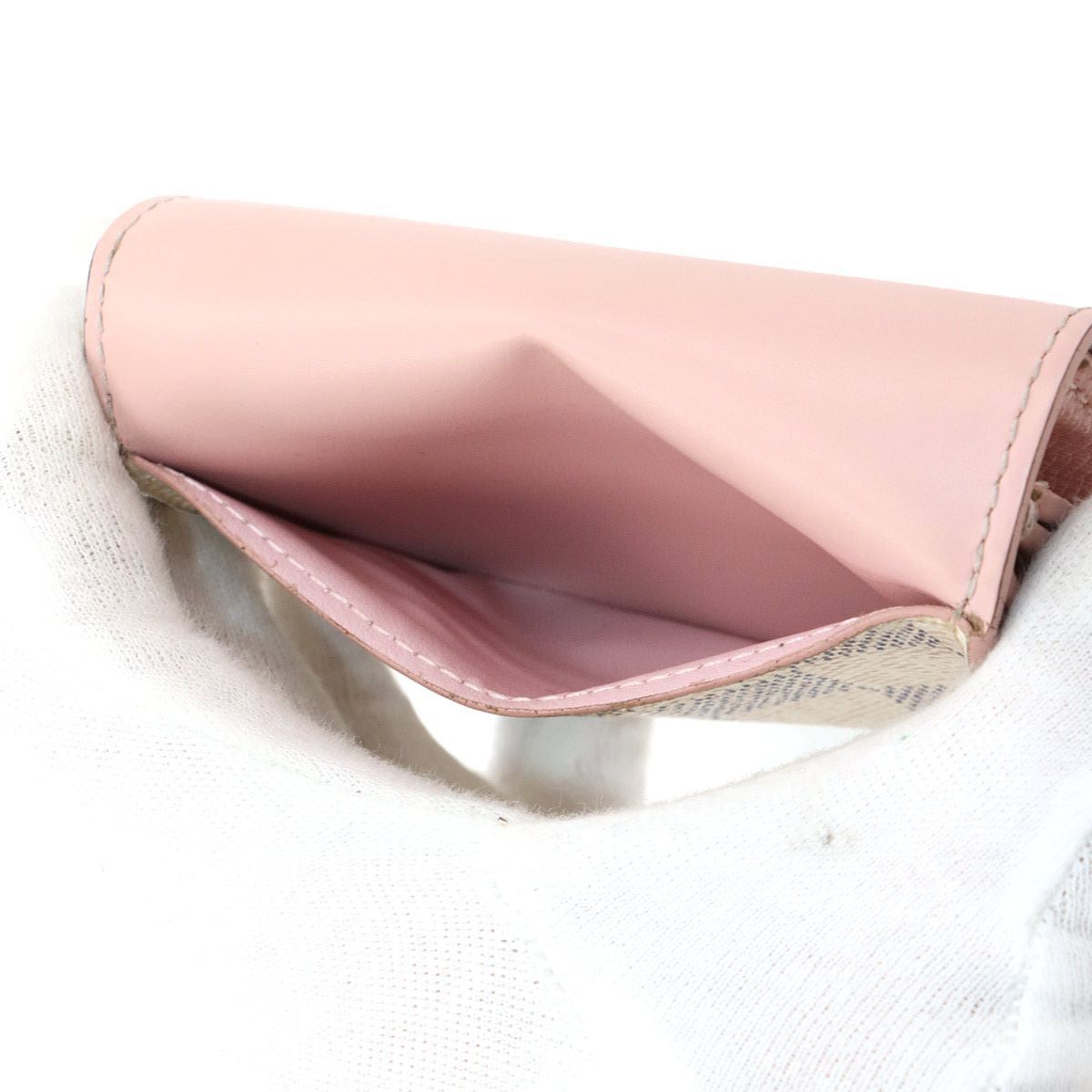 LOUIS VUITTON Damier Azur Portefeiulle Zoe Wallet Rose Ballerine N60292