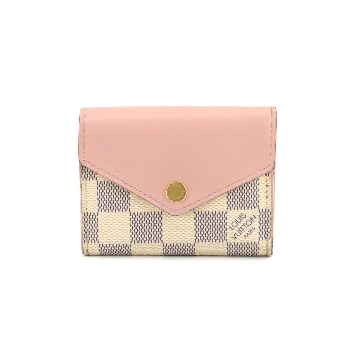 LOUIS VUITTON Damier Azur Portefeiulle Zoe Wallet Rose Ballerine N60292