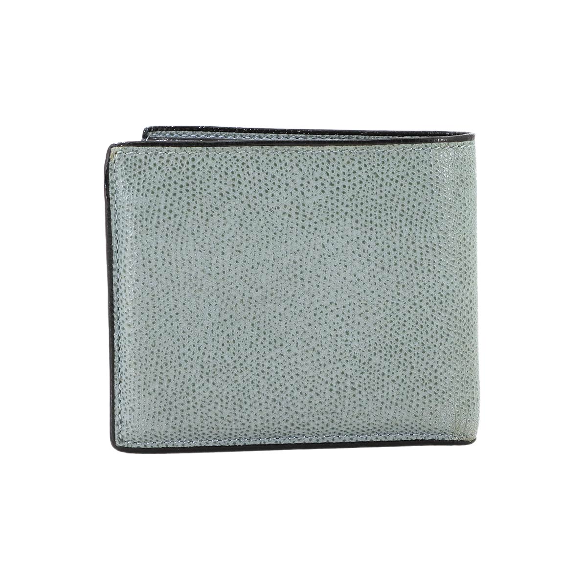 Bi fold Wallet Purse Leather Powder blue