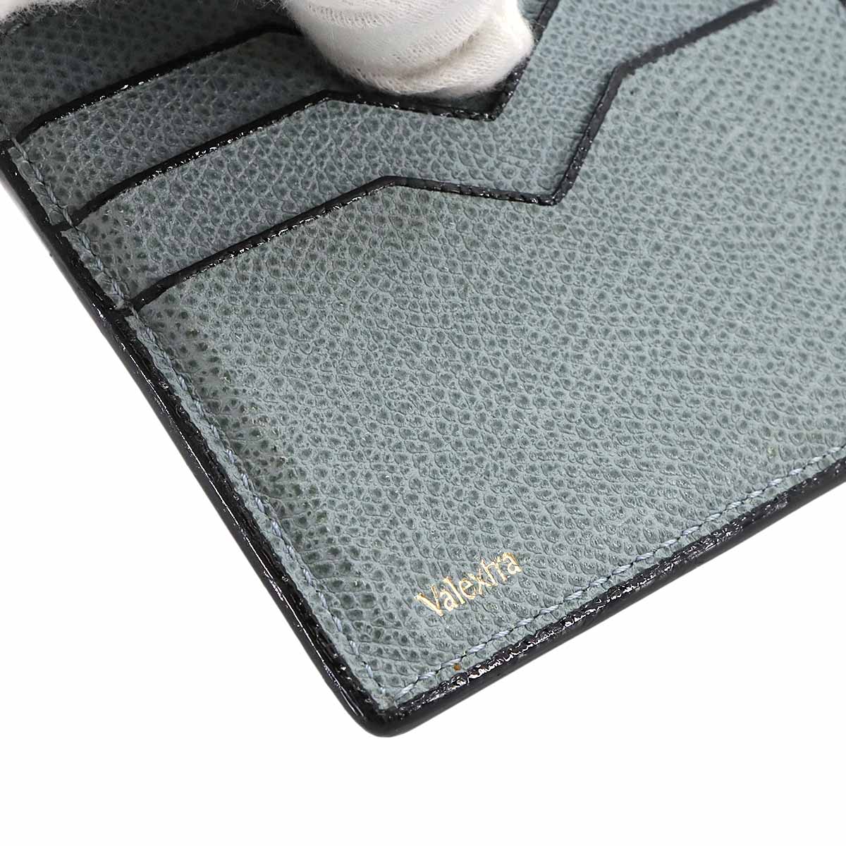 Bi fold Wallet Purse Leather Powder blue