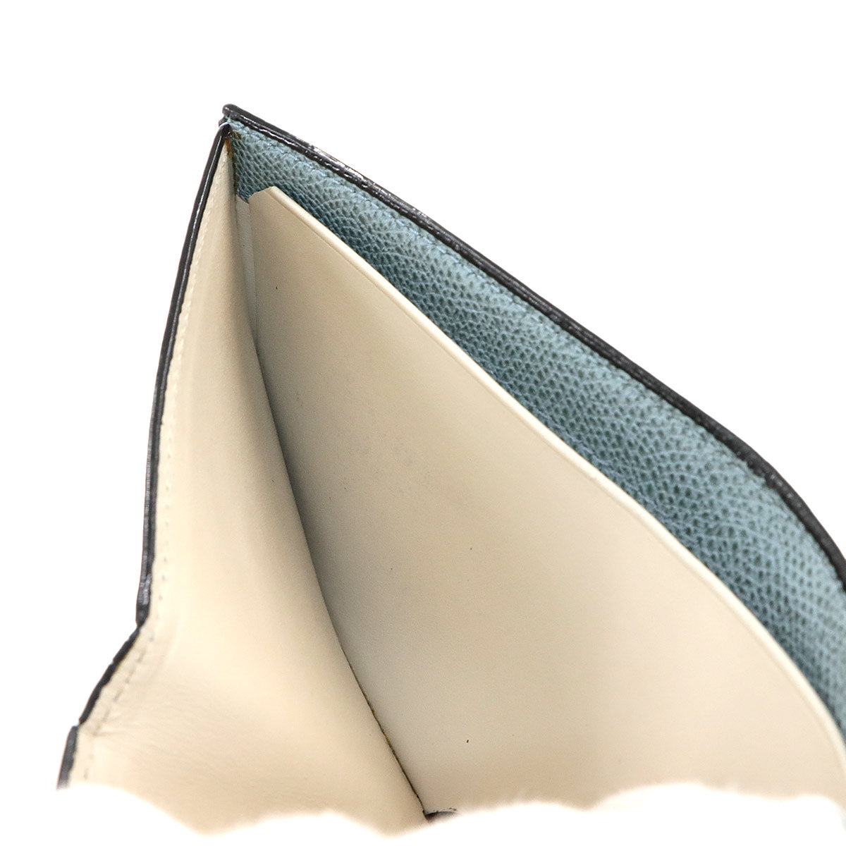 Bi fold Wallet Purse Leather Powder blue