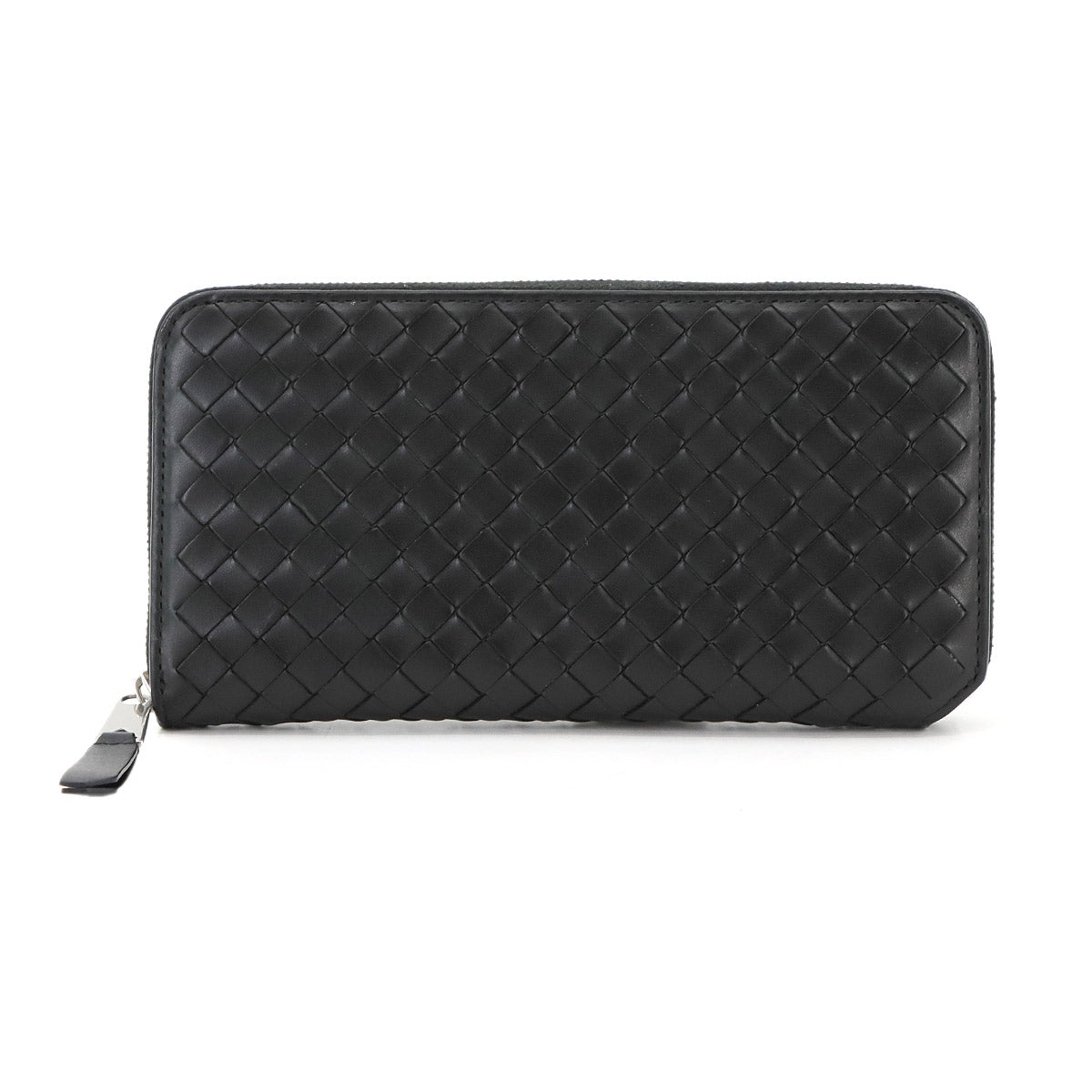 Intrecciato Piccolo Zipped Around Wallet Leather Black