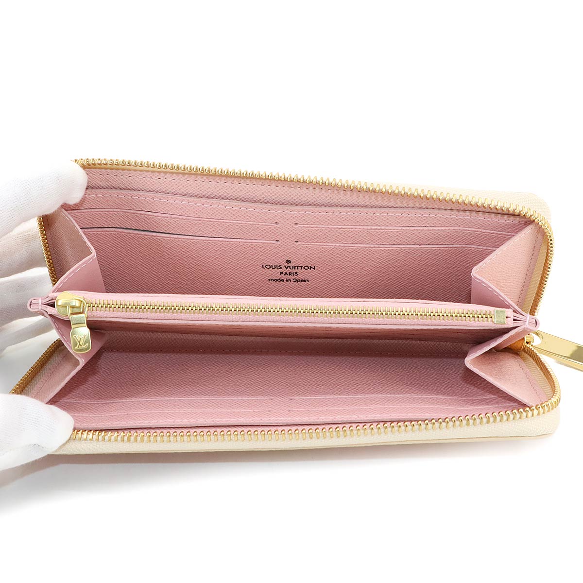 Damier Azur Clemence Wallet Rose Ballerine N60109