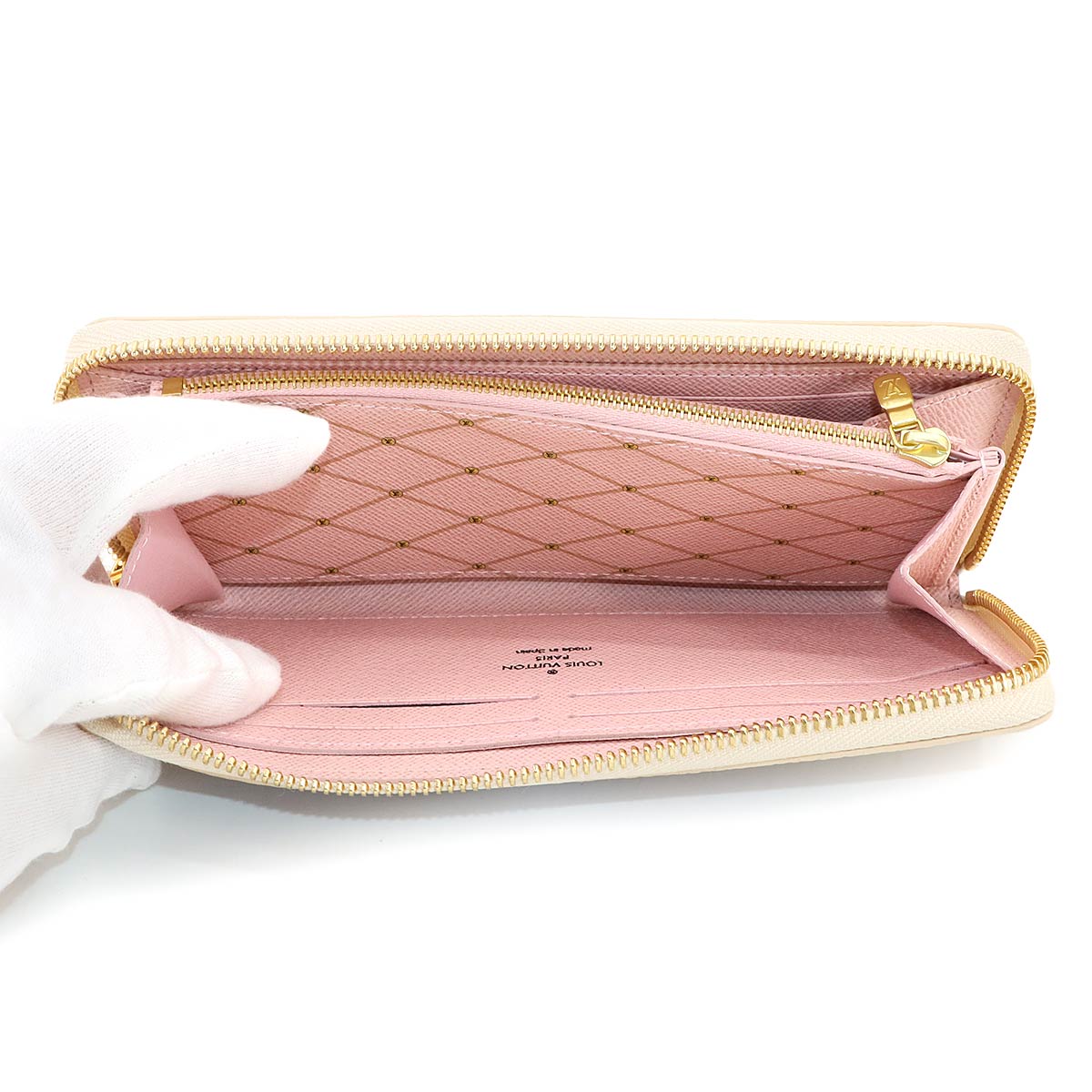 Damier Azur Clemence Wallet Rose Ballerine N60109