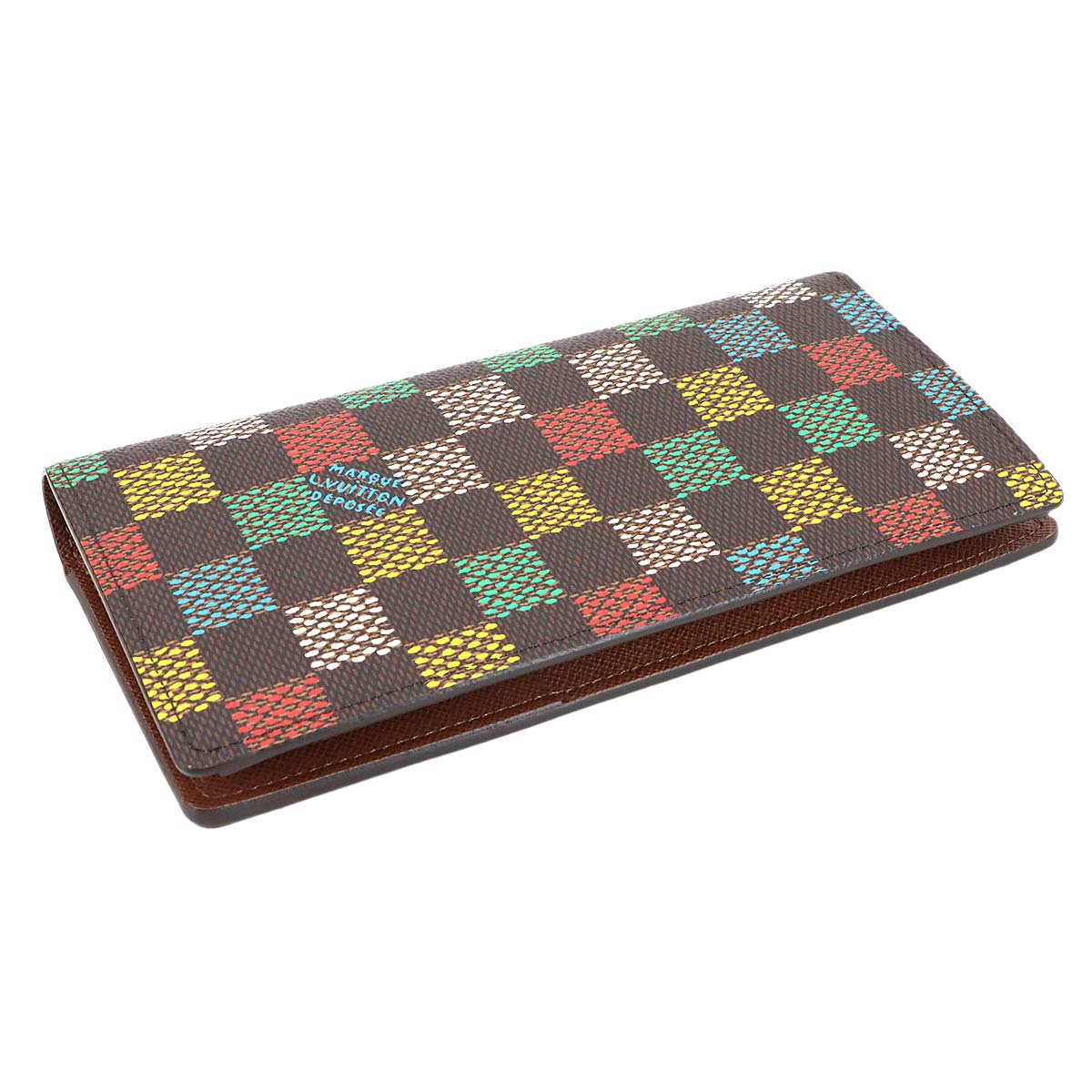 LV Vers Brazza Wallet Damier Ebene Canvas Brown N00141
