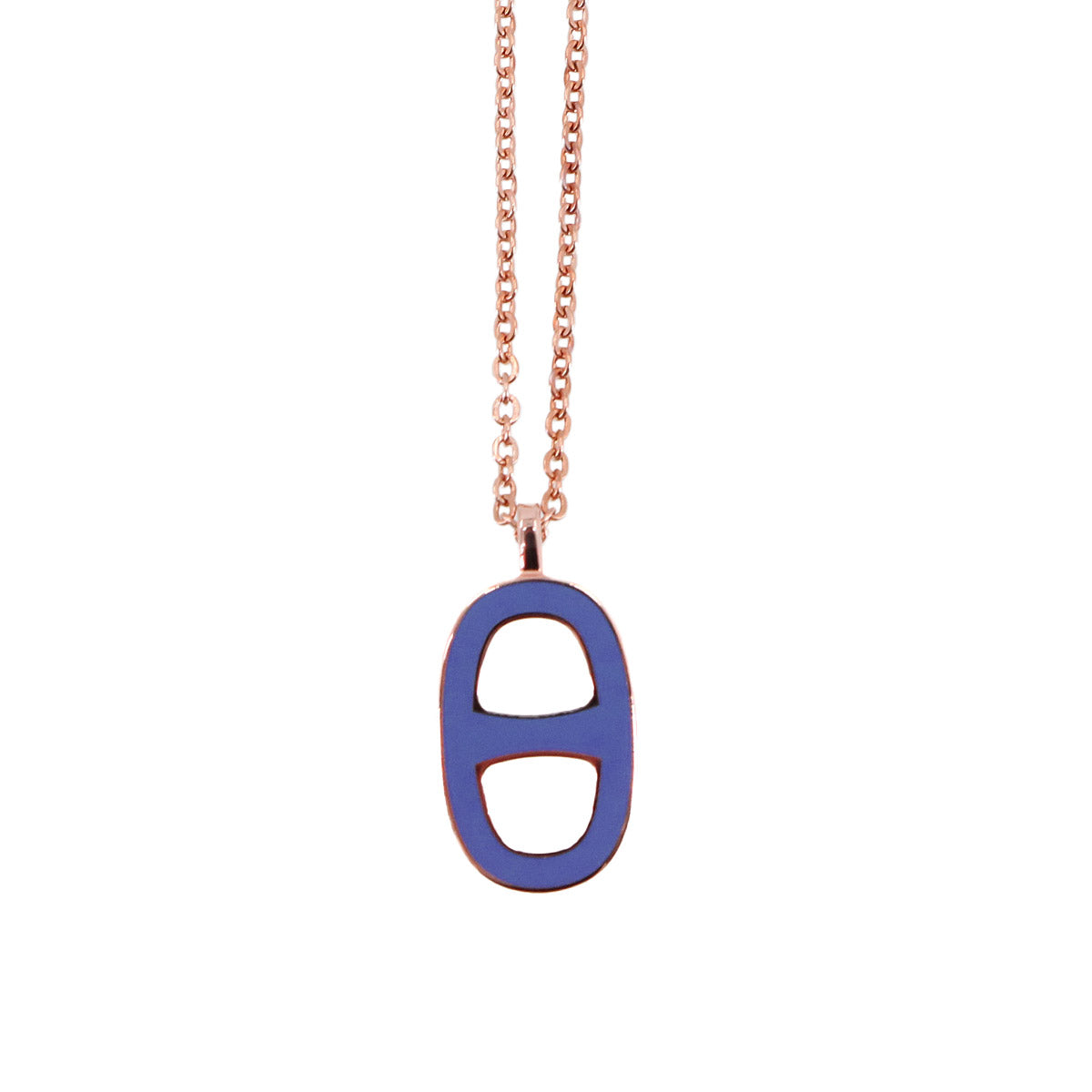 Iliad Chain Necklace Blue Pink gold Accessory