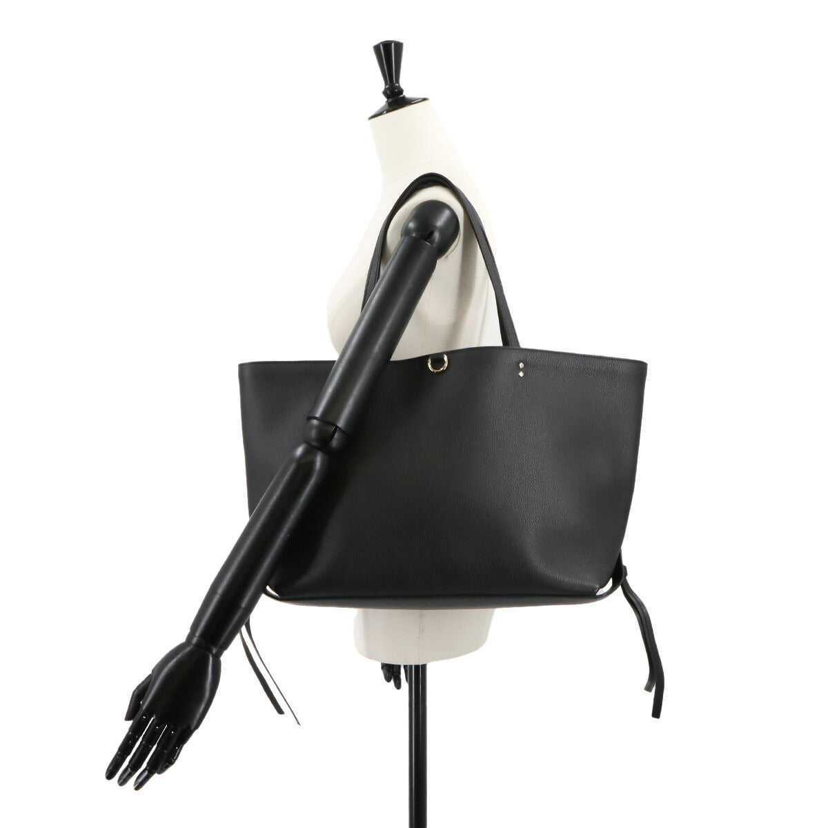 Sense Tote Bag Leather Black Purse