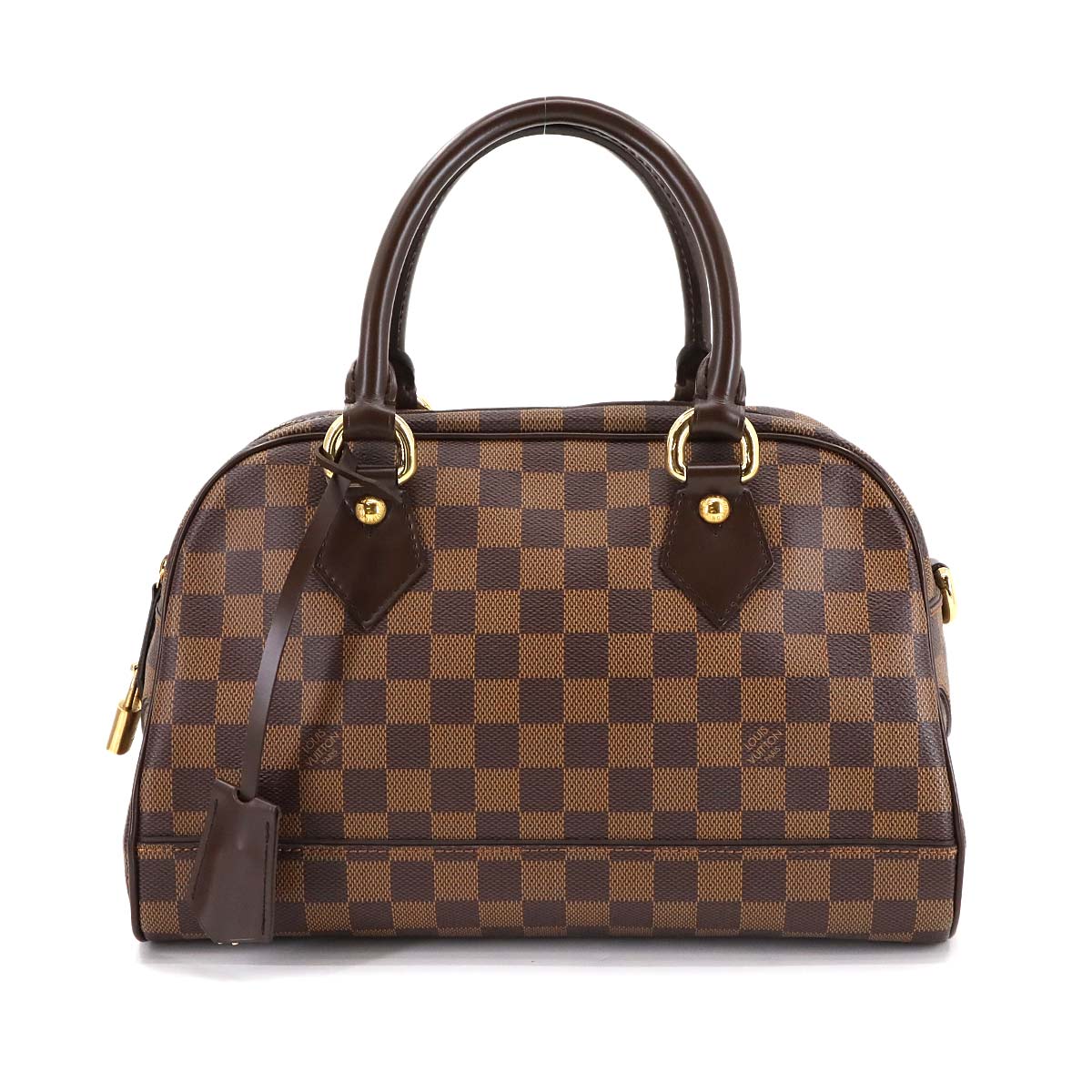 Damier Duomo Hand Bag Ebene Brown N60008 Purse