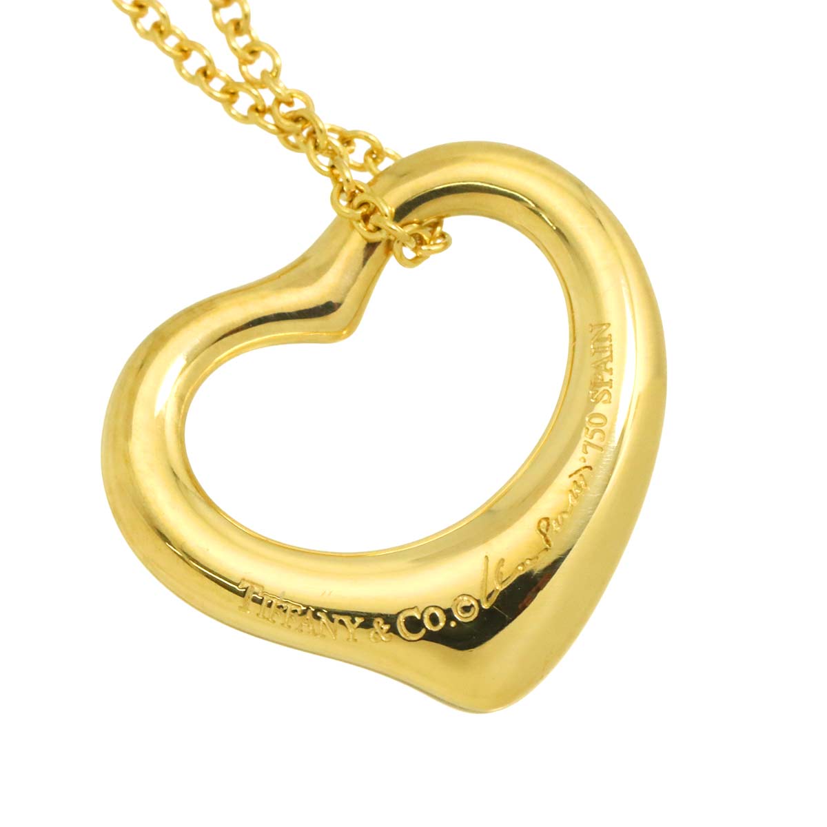 Open Heart Necklace 18K Yellow Gold 750