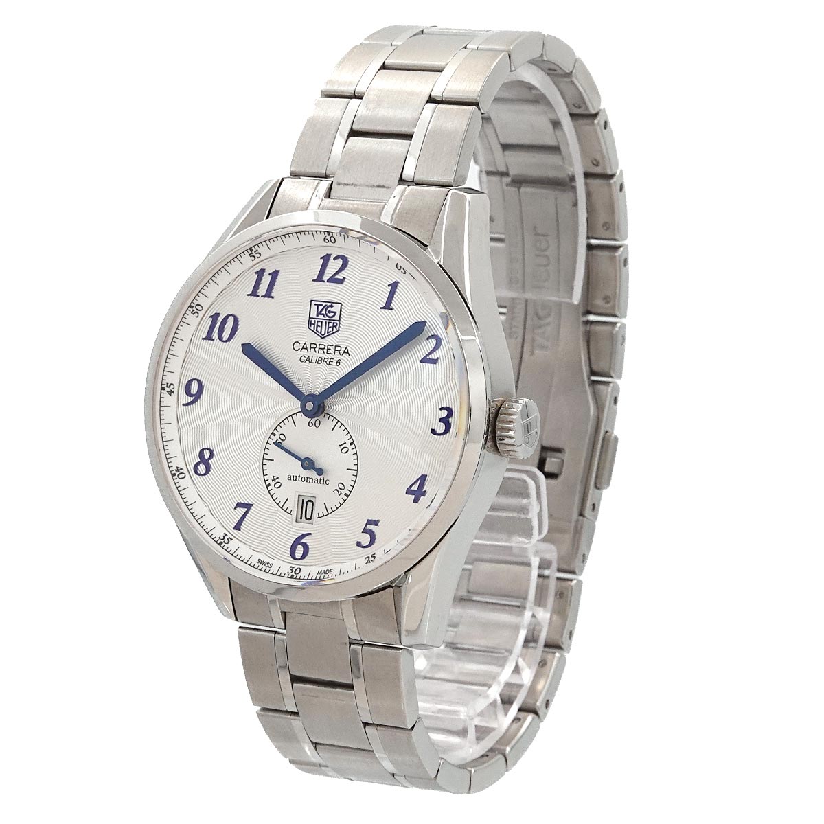 Carrera Caliber 6 WAS2111 Automatic Date Silber Dial Mens