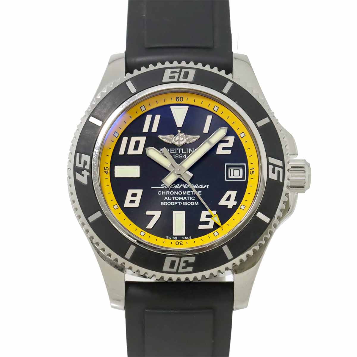 Super Ocean 42 A17364 Date Automatic Black Dial Mens Watch