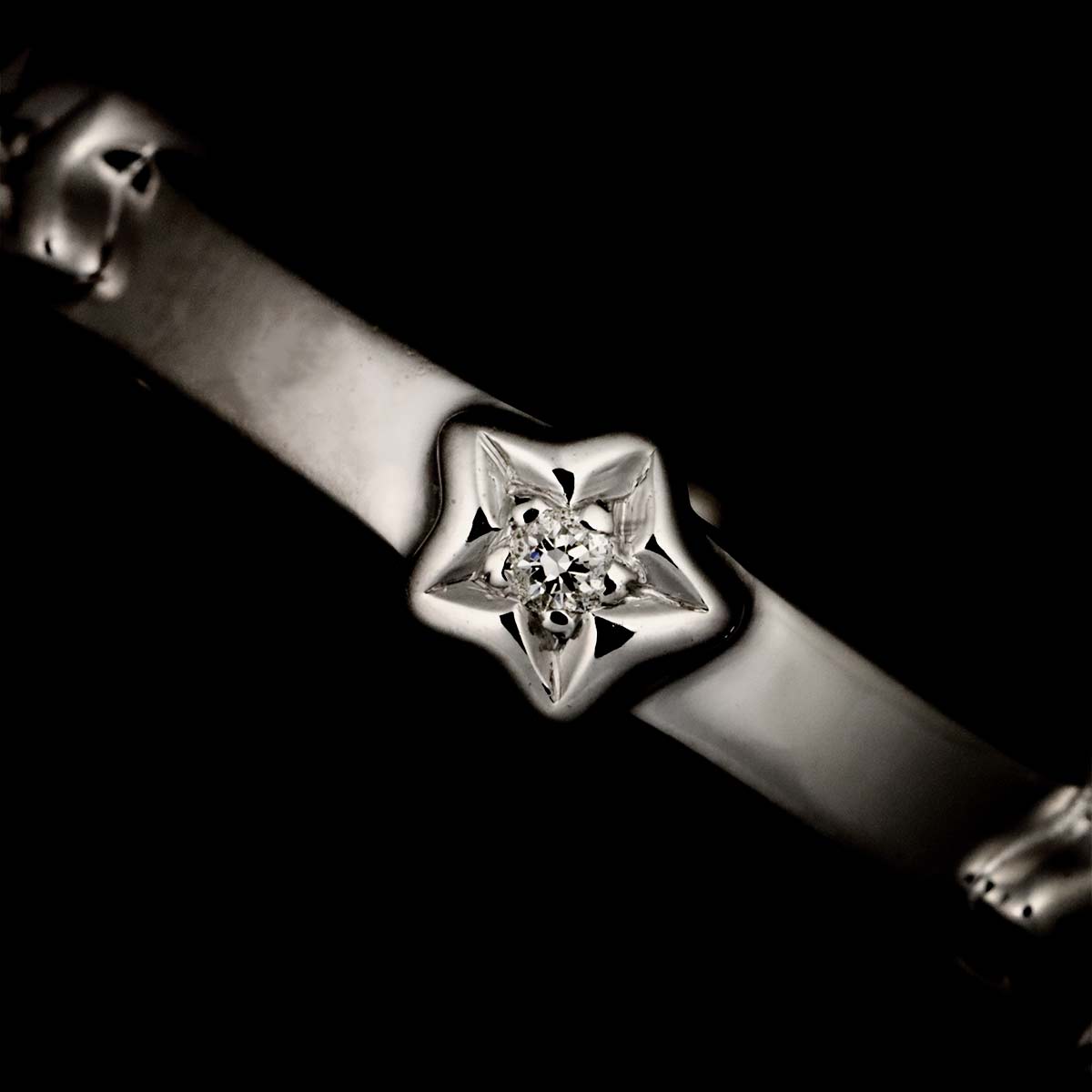 CHANEL Comet Diamond Ring 18K White Gold 750 size49 4.75-5(US)