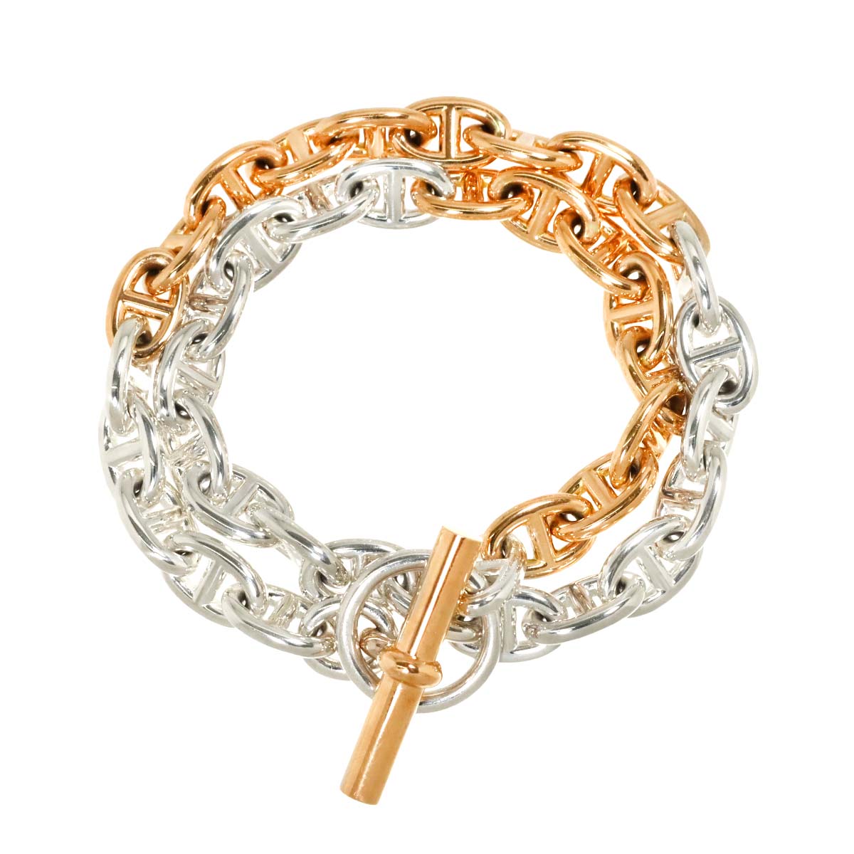 Chaine dancre PM Bracelet Silver 925 18K PG 750