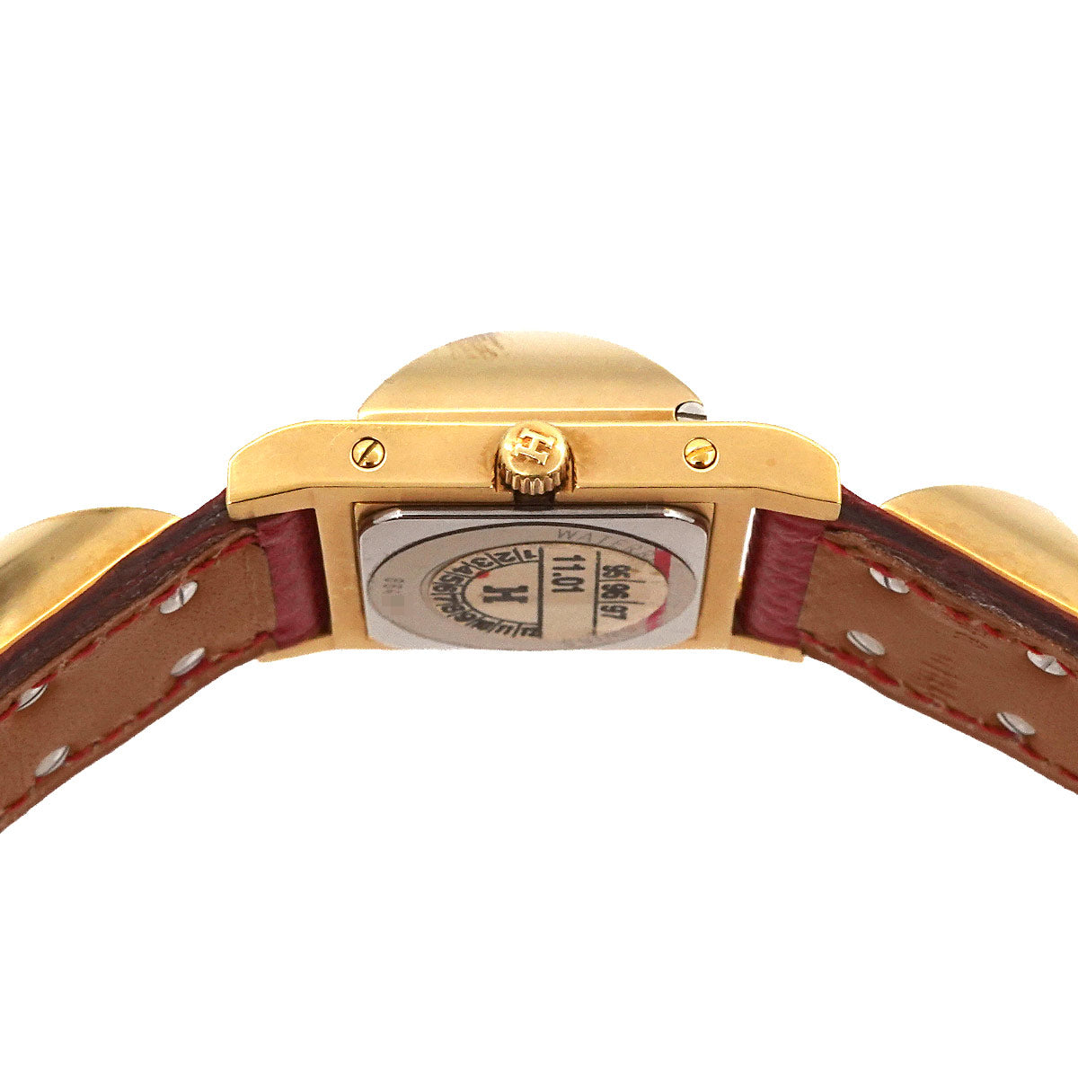 Medor Vintage pyramid Gold studs Quartz White Dial Ladies