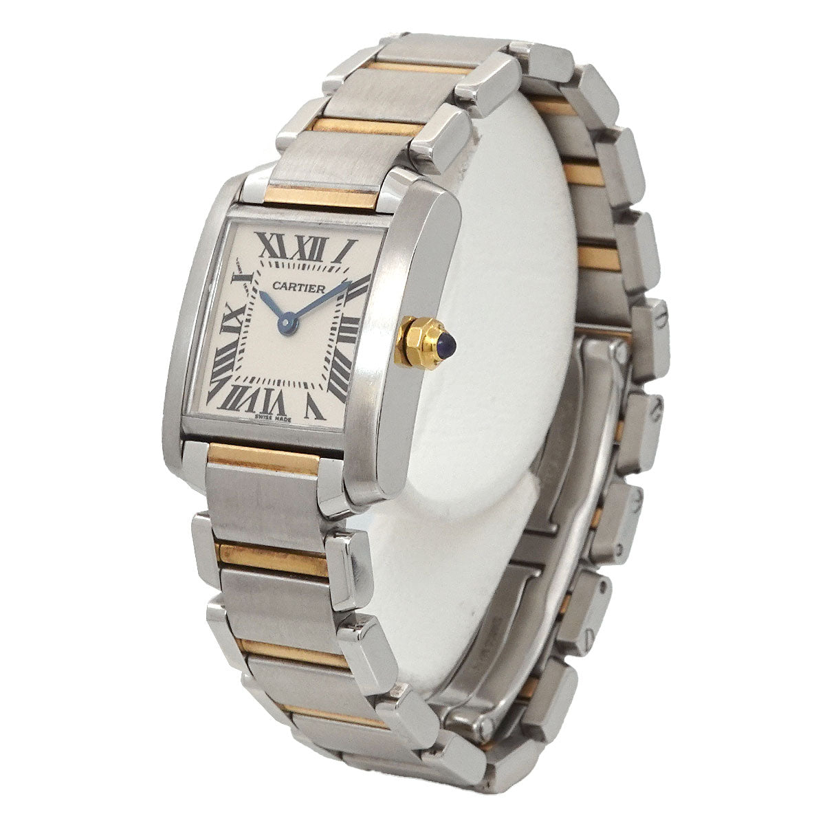 Tank Francaise SM W51007Q4 750 YG Quartz Cream Dial Ladies