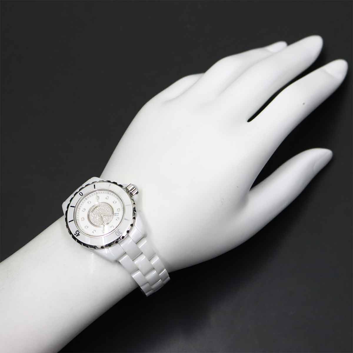 J12 33mm H2123 Quartz Date White Dial Ladies Watch