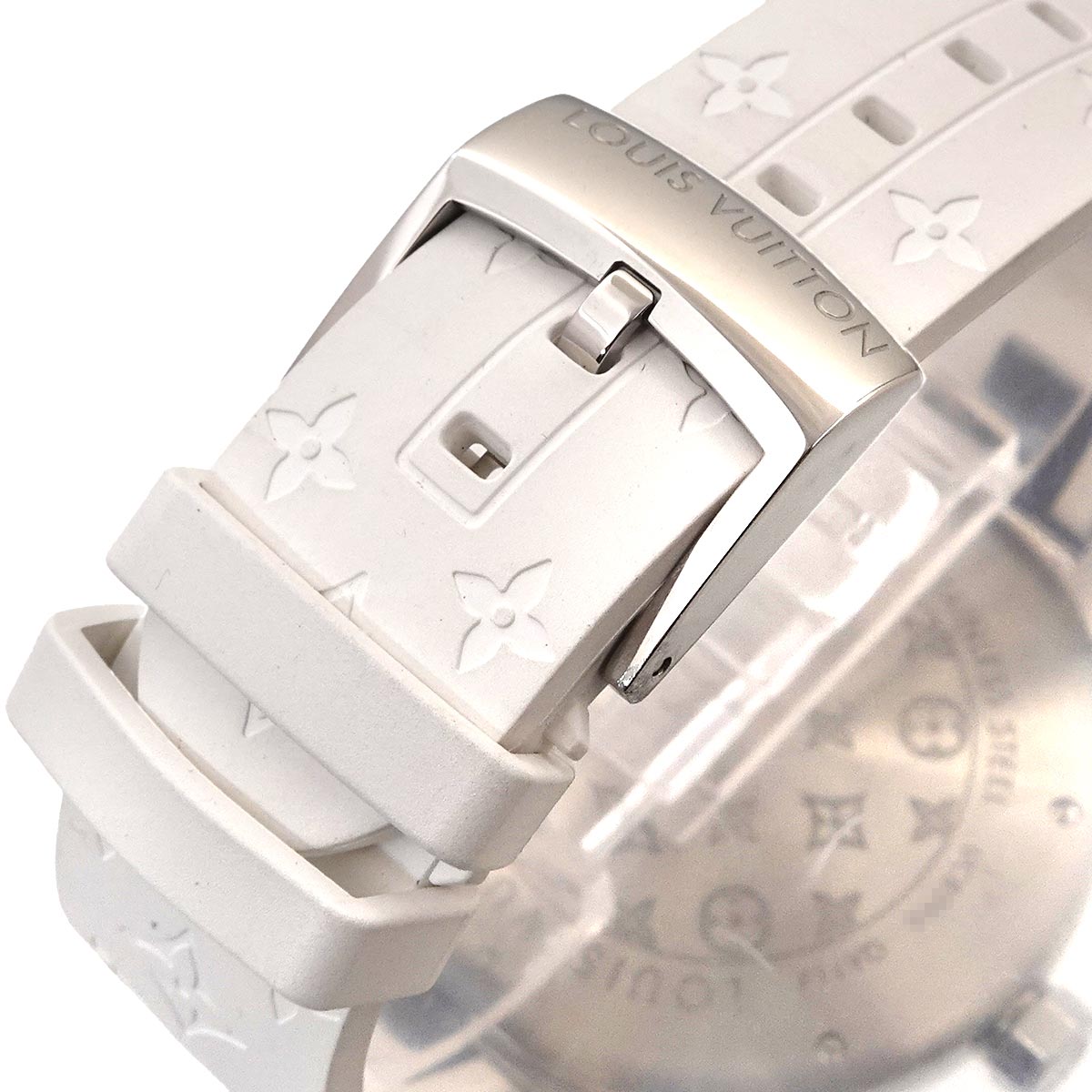 Tambour GM QA114 Quartz Monogram White Dial Mens
