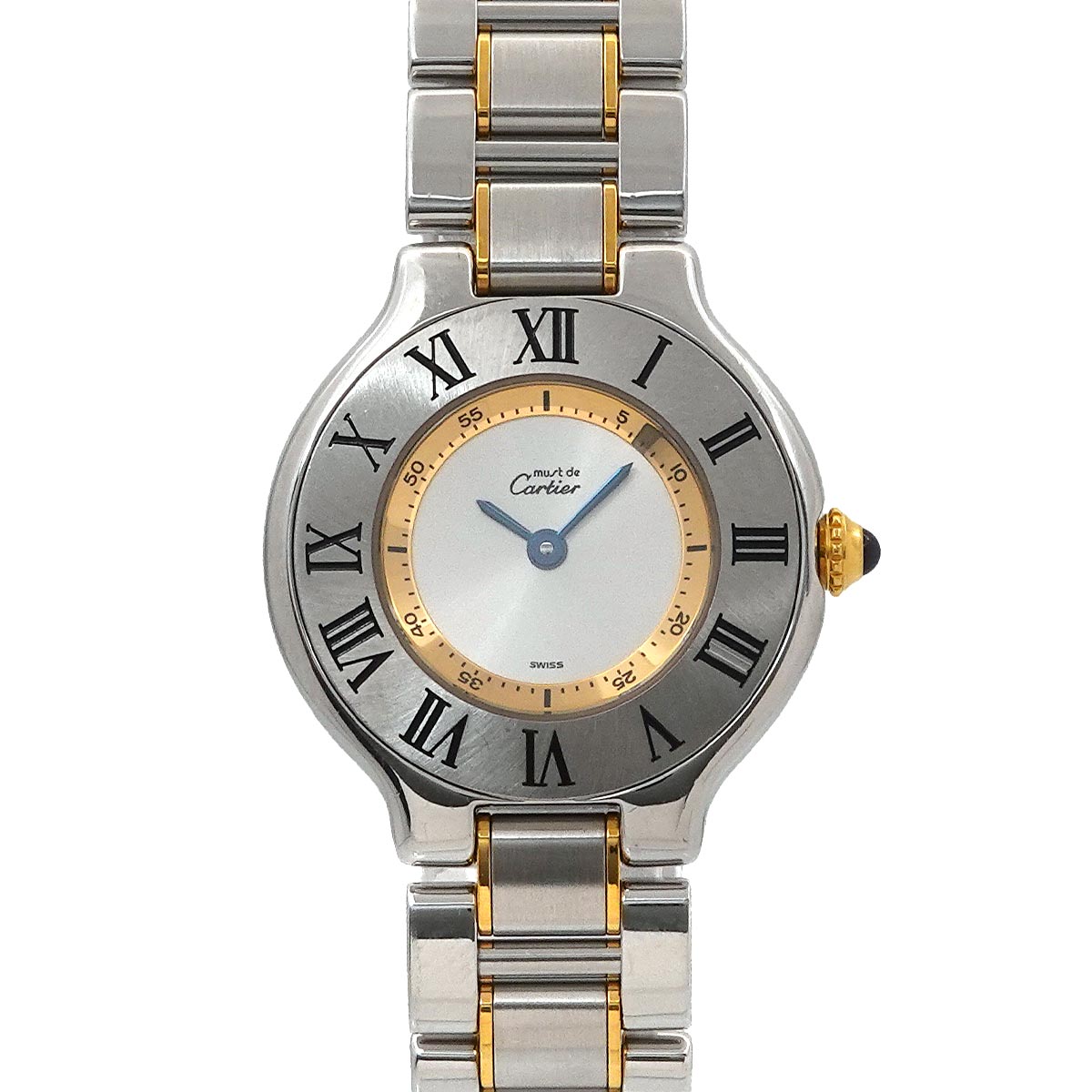 Must 21 Two Tone W10075R6 Quartz Silver Gold Dial Ladies