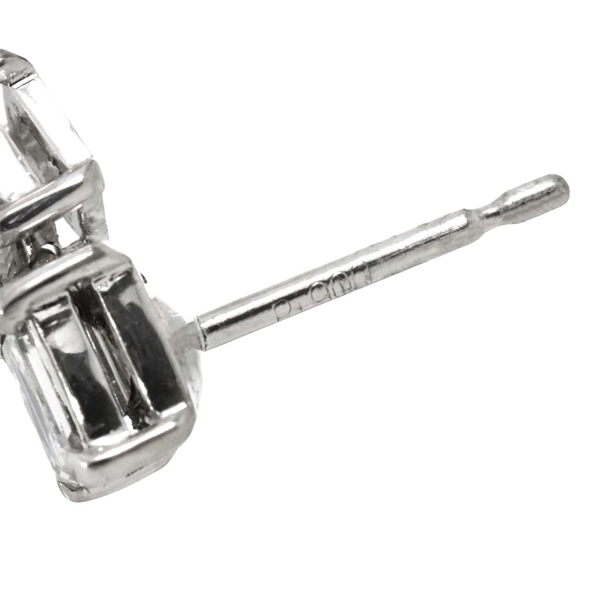 Diamond 1.17ct Earrings Pierced Pt Platinum