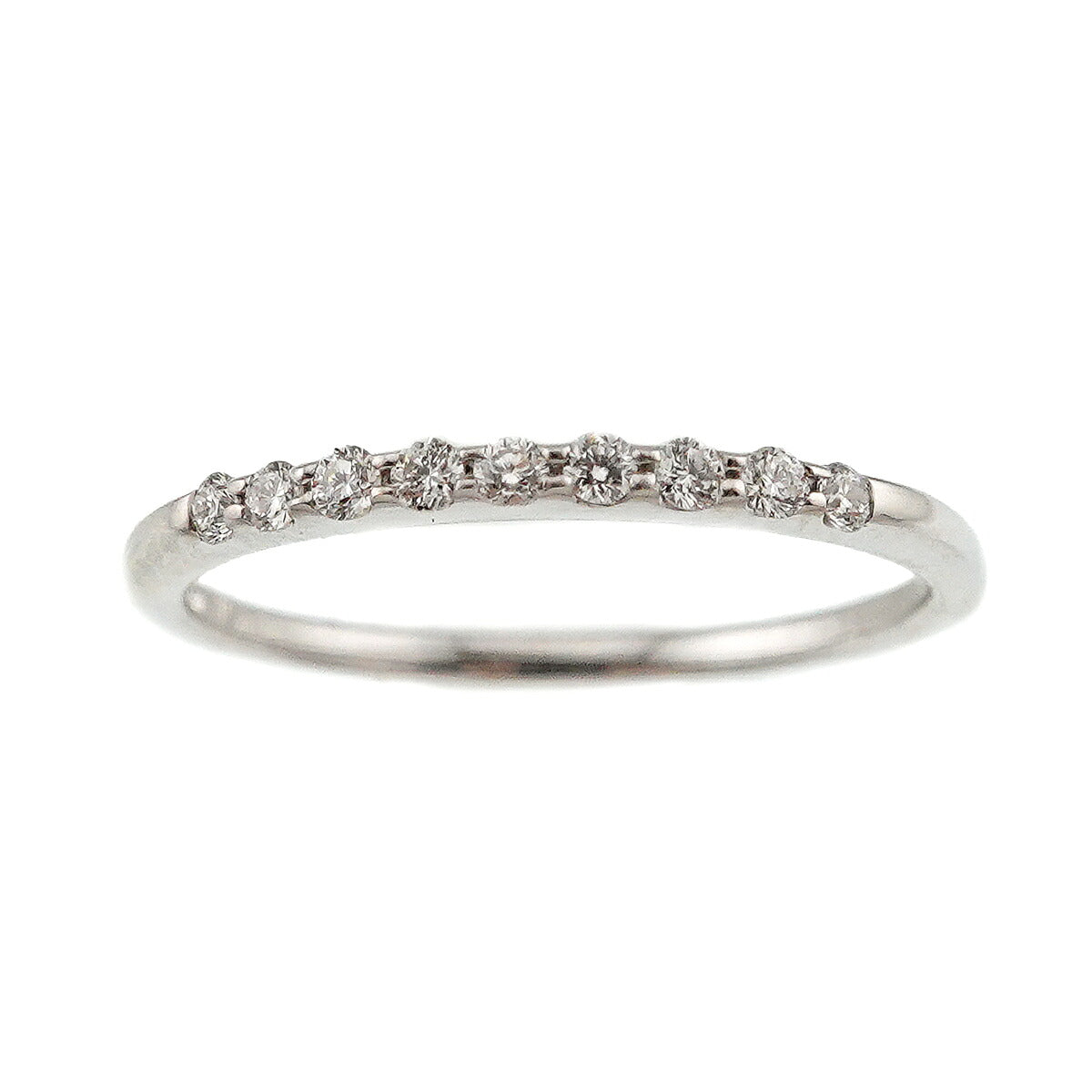 Diamond 0.10ct Ring 18K WG 750 Size4(US)