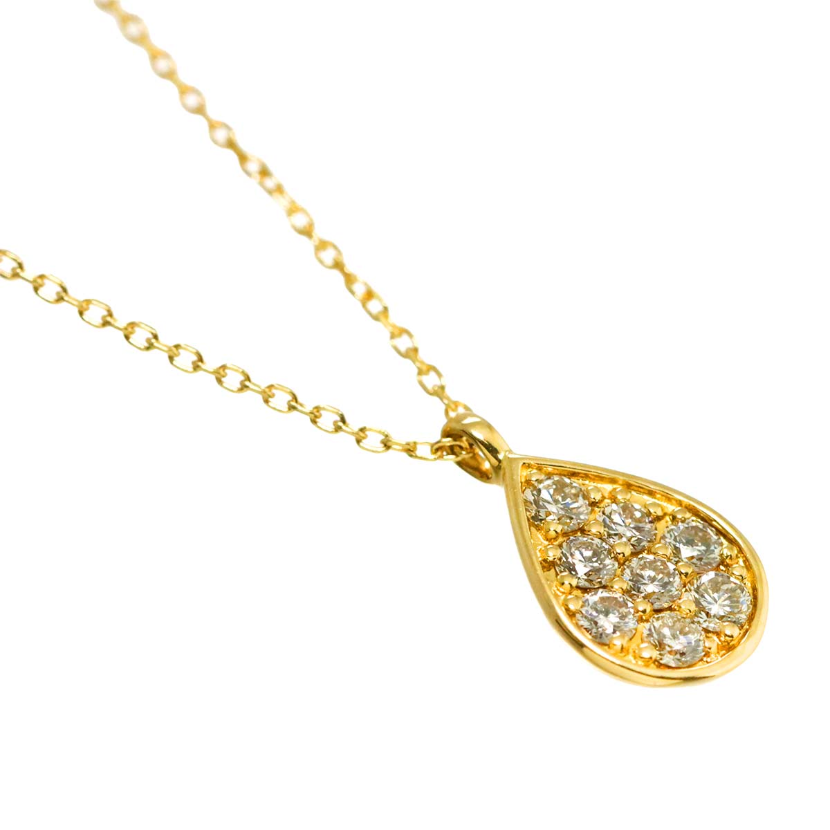 Diamond 0.15ct Necklace 18K YG Yellow Gold 750