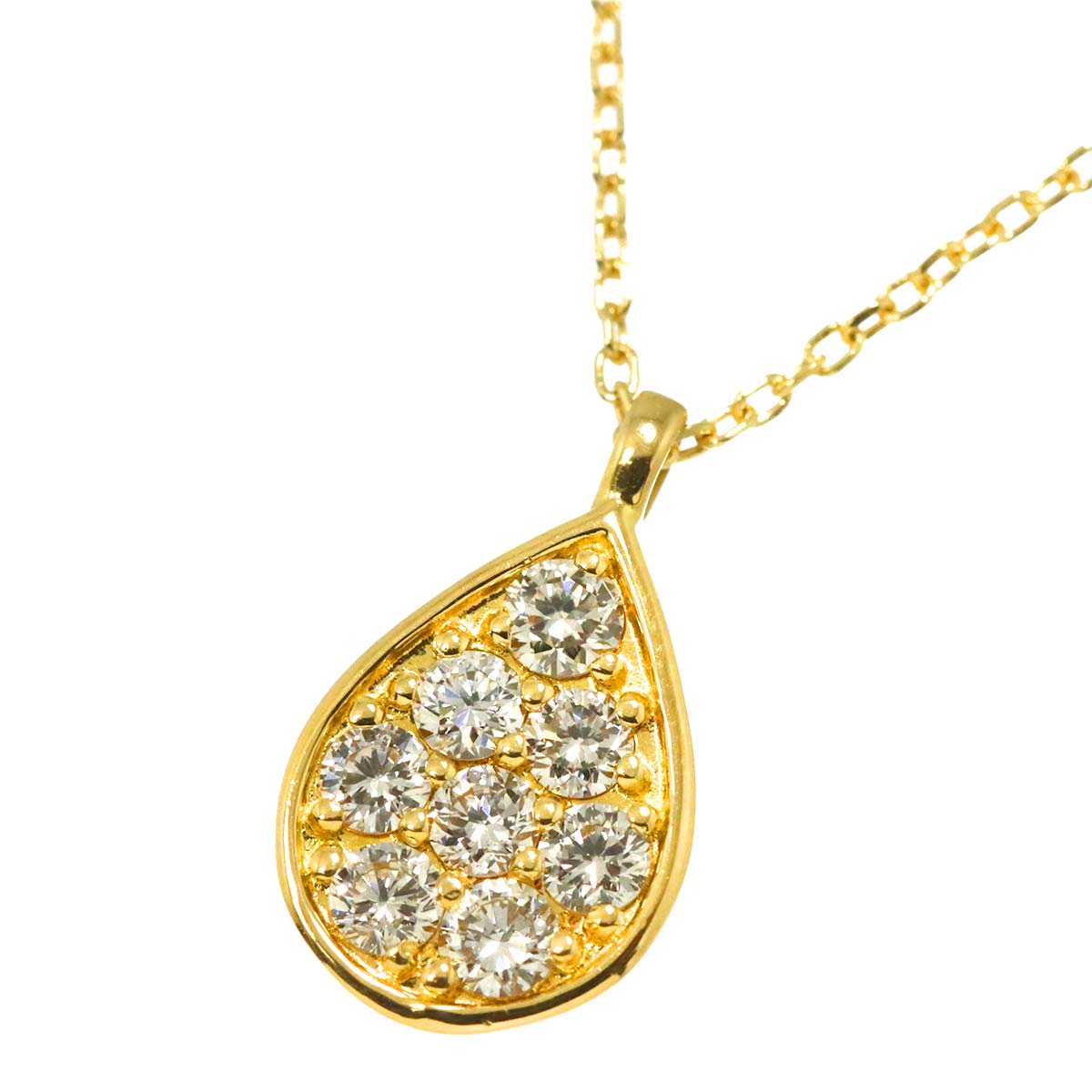 Diamond 0.15ct Necklace 18K YG Yellow Gold 750