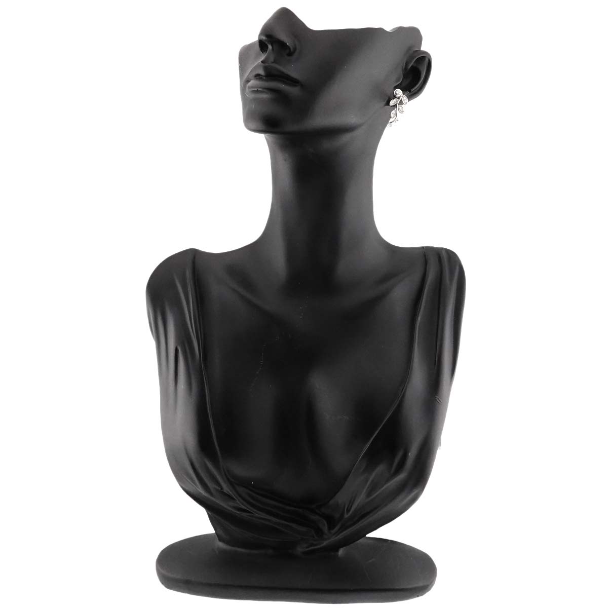 Leaf Diamond Earrings Pierced Pt