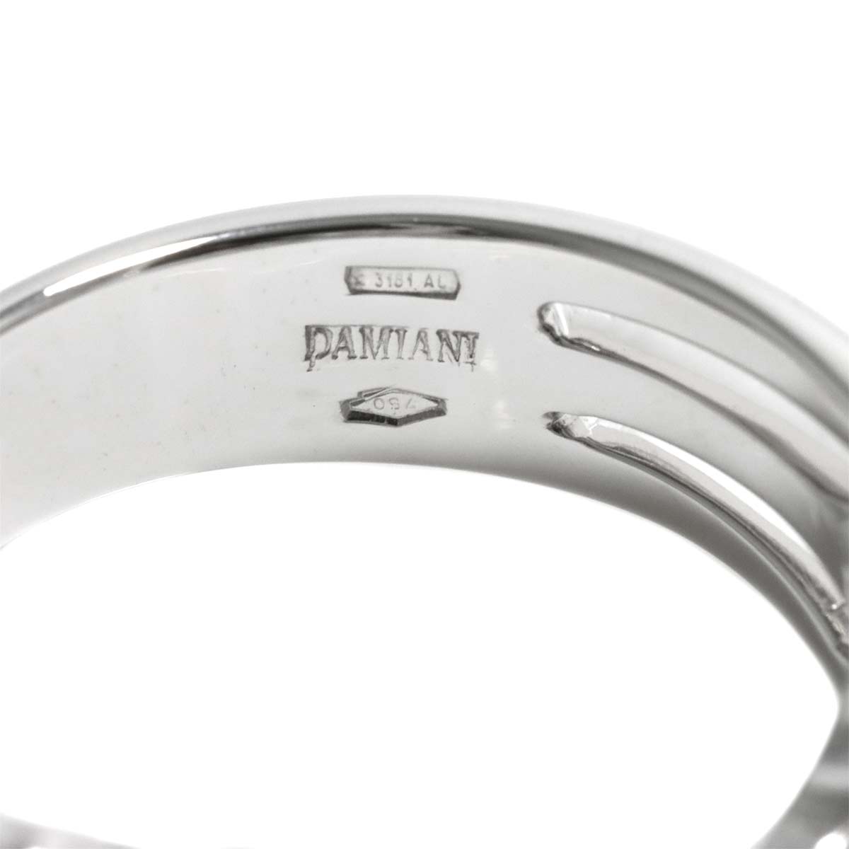 Diamond Ring 18K White Gold 750 size6(US)